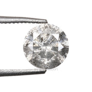 0.79 CT, 5.7 MM | Salt And Pepper Round Brilliant Cut Diamond - Minimal Carbon