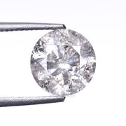 1.07 CT, 6.3 MM | Salt And Pepper Round Brilliant Cut Diamond - Minimal Carbon
