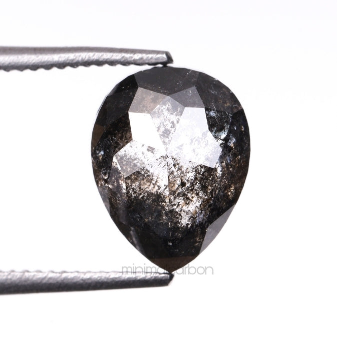 1.88 CT, 7.8 X 6.1 MM | Salt And Pepper Pear Cut Diamond