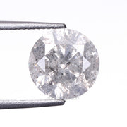 1.54 CT, 7.2 MM | Salt And Pepper Round Brilliant Cut Diamond - Minimal Carbon