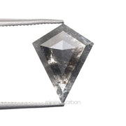 1.54 CT, 11.4 X 8.9 MM | Salt And Pepper Kite Cut Diamond - Minimal Carbon
