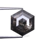 2.14 CT Hexagon Cut Natural Salt And Pepper Diamond