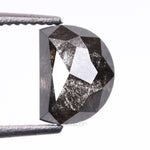 Load image into Gallery viewer, 0.92 CT, 6.2 X 4.7 MM | Salt And Pepper Half Moon Diamond
