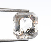 1.77 CT, 6.5 X 6.0 MM | Salt And Pepper Emerald Cut Diamond - Minimal Carbon