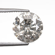 1.08 CT, 6.5 MM | Salt And Pepper Round Brilliant Cut Diamond - Minimal Carbon