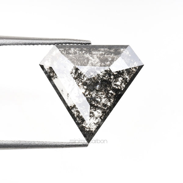 2.84 CT, 12.3 X 13.2 MM | Salt And Pepper Pentagon Cut Diamond - Minimal Carbon