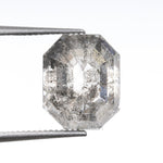 2.72 CT, 8.8 X 7.1 MM | Salt And Pepper Emerald Cut Diamond - Minimal Carbon