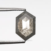0.80 CT, 8.0 X 5.2 MM | Salt And Pepper Hexagon Cut Diamond - Minimal Carbon
