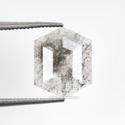 1.30 CT, 9.7 X 7.8 MM | Salt And Pepper Hexagon Cut Diamond - Minimal Carbon