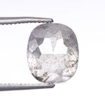 2.05 CT, 7.6 X 6.6 MM | Salt And Pepper Cushion Cut Diamond - Minimal Carbon