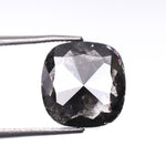 3.75 CT, 9.2 X 9.0 MM | Salt And Pepper Cushion Cut Diamond - Minimal Carbon