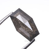 1.35 CT, 8.5 X 5.1 MM | Salt And Pepper Shield Cut Diamond - Minimal Carbon