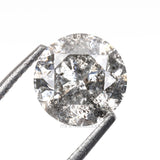 1.06 CT, 6.2 MM | Salt And Pepper Round Brilliant Cut Diamond - Minimal Carbon