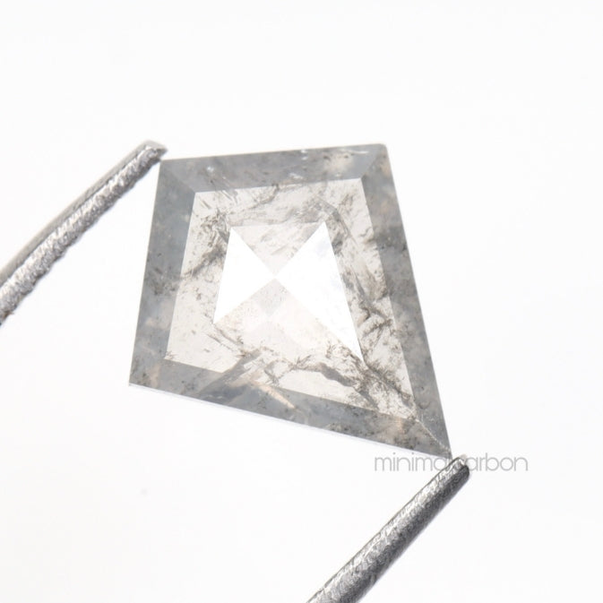 0.97 CT, 9.0 X 7.5 MM | Salt And Pepper Kite Cut Diamond - Minimal Carbon