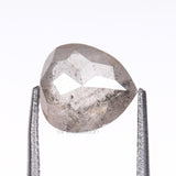 1.05 CT, 6.9 X 6.3 MM | Salt And Pepper Pear Cut Diamond - Minimal Carbon