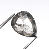 2.14 CT, 9.5 X 7.4 MM | Salt And Pepper Pear Cut Diamond - Minimal Carbon