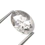 0.84 CT, 6.7 X 4.8 MM | Salt And Pepper Oval Cut Diamond - Minimal Carbon