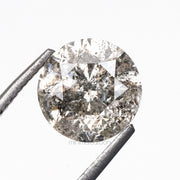 1.14 CT, 6.5 MM | Salt And Pepper Round Brilliant Cut Diamond - Minimal Carbon