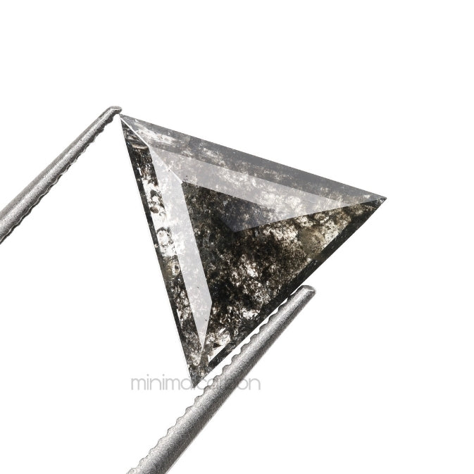1.27 CT, 10.3 X 9.9 MM | Salt And Pepper Triangle Cut Diamond - Minimal Carbon