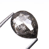 1.28 CT, 7.6 X 5.8 MM | Salt And Pepper Pear Cut Diamond - Minimal Carbon