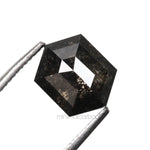 1.53 CT, 7.2 X 5.6 MM | Salt And Pepper Hexagon Cut Diamond - Minimal Carbon