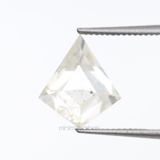 1.39 CT, 8.6 X 7.6 MM | Salt And Pepper Kite Cut Diamond - Minimal Carbon
