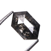 1.20 CT, 8.2 X 5.0 MM | Salt And Pepper Hexagon Cut Diamond - Minimal Carbon