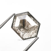 1.16 CT, 9.2 X 6.9 MM | Salt And Pepper Hexagon Cut Diamond - Minimal Carbon