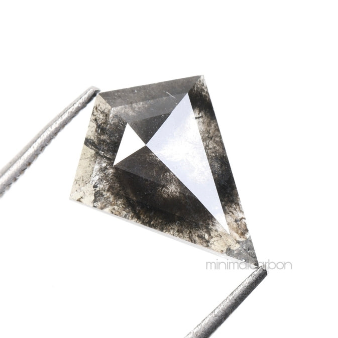 1.58 CT, 11.5 X 8.9 MM | Salt And Pepper Kite Cut Diamond - Minimal Carbon