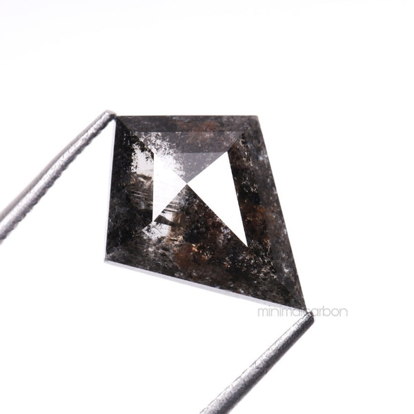 2.13 CT, 12.0 X 9.2 MM | Salt And Pepper Kite Cut Diamond - Minimal Carbon