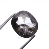 2.79 CT, 9.4 X 8.0 MM | Salt And Pepper Oval Cut Diamond - Minimal Carbon