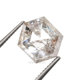 1.49 CT, 7.2 X 6.0 MM | Salt And Pepper Hexagon Cut Diamond - Minimal Carbon