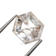 1.49 CT, 7.2 X 6.0 MM | Salt And Pepper Hexagon Cut Diamond - Minimal Carbon