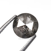 0.68 CT, 5.0 MM | Salt And Pepper Round Rose Cut Diamond - Minimal Carbon
