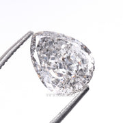 0.93 CT, 8.0 X 6.2 MM | Salt And Pepper Pear Cut Diamond - Minimal Carbon
