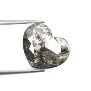 1.81 CT, 9.0 X 10.5 MM | Salt And Pepper Heart Diamond - Minimal Carbon