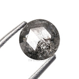 0.56 CT, 5.0 MM | Salt And Pepper Round Rose Cut Diamond - Minimal Carbon