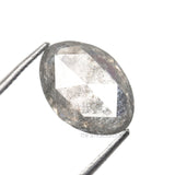 1.56 CT, 9.6 X 6.9 MM | Salt And Pepper Oval Cut Diamond - Minimal Carbon