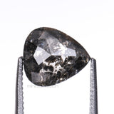 1.34 CT, 6.9 X 6.1 MM | Salt And Pepper Pear Cut Diamond - Minimal Carbon