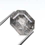 2.72 CT, 8.8 X 7.1 MM | Salt And Pepper Emerald Cut Diamond - Minimal Carbon