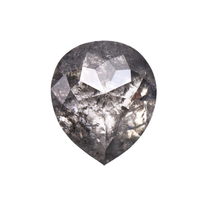 1.81 CT, 8.0 X 6.8 MM | Salt And Pepper Pear Cut Diamond