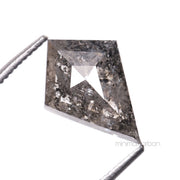 1.77 CT, 10.5 X 7.4 MM | Salt And Pepper Kite Cut Diamond - Minimal Carbon