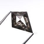 3.05 CT, 13.0 X 9.2 MM | Salt And Pepper Kite Cut Diamond - Minimal Carbon