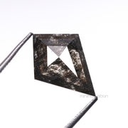3.05 CT, 13.0 X 9.2 MM | Salt And Pepper Kite Cut Diamond - Minimal Carbon