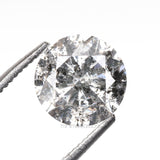 1.05 CT, 6.5 MM | Salt And Pepper Round Brilliant Cut Diamond - Minimal Carbon