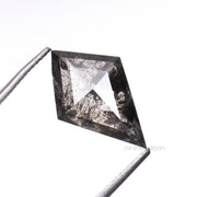 3.77 CT, 11.3 X 7.6 MM | Salt And Pepper Kite  Cut Diamond - Minimal Carbon