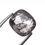 1.16 CT, 6.2 X 5.7 MM | Salt And Pepper Cushion Cut Diamond - Minimal Carbon