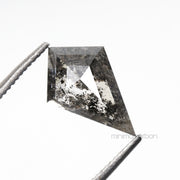 1.48 CT, 10.0 X 6.4 MM | Salt And Pepper Kite Cut Diamond - Minimal Carbon