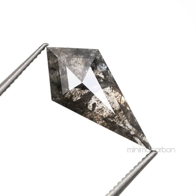 1.49 CT, 13.0 X 6.2 MM | Salt And Pepper Kite Cut Diamond - Minimal Carbon