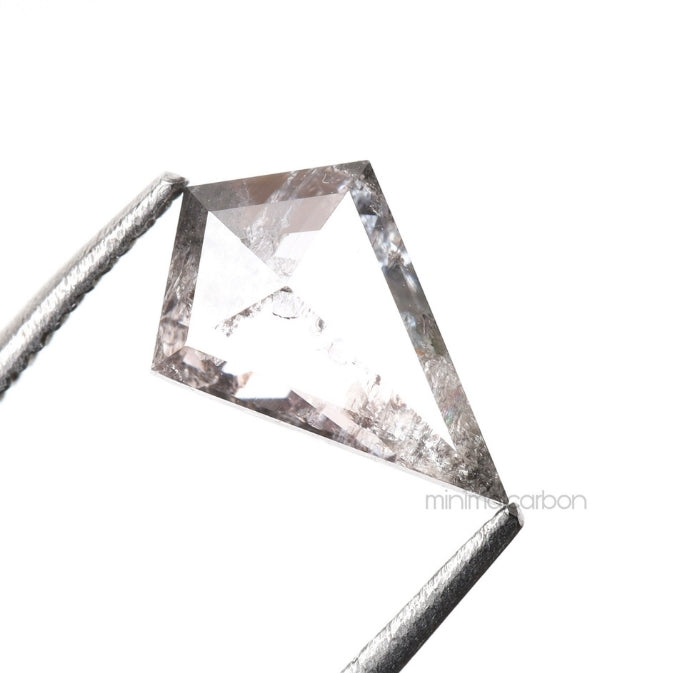 0.58 CT, 8.6 X 5.8 MM | Salt And Pepper Kite Cut Diamond - Minimal Carbon